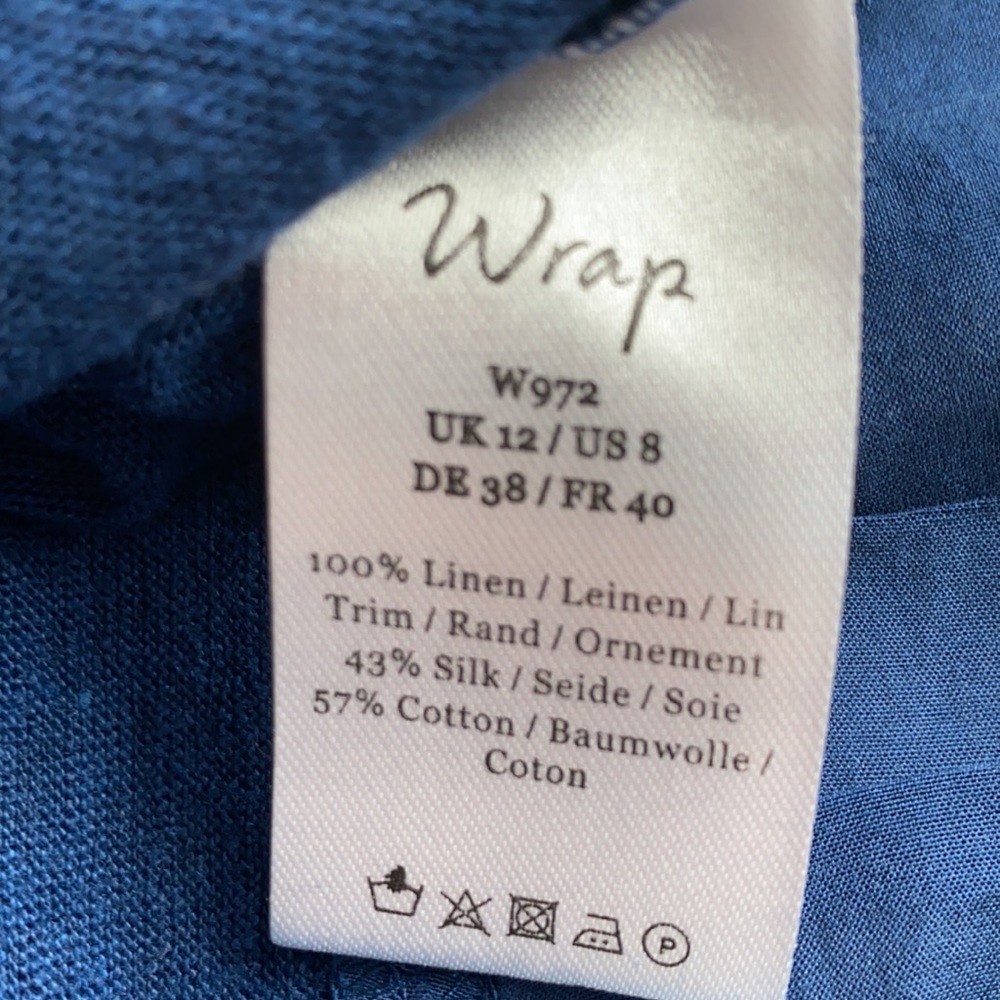 Wrap 100% Linen Tunic Top Sz 8 - Picture 4 of 5